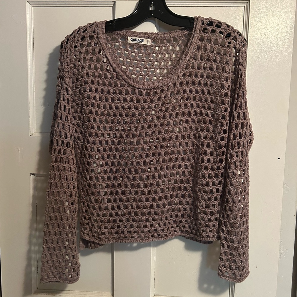 Garage Mauve Open Knit Sweater